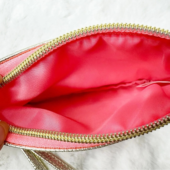 Lilly Pultizer Pink Blue Gold Wristlet - Picture 4 of 4
